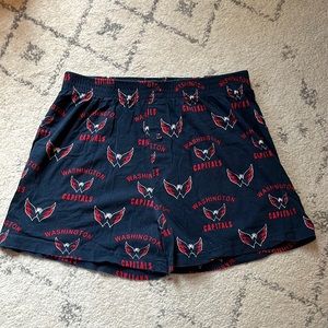 Washington Capitals flannel shorts, pajama bottoms, boxer shorts, sz M